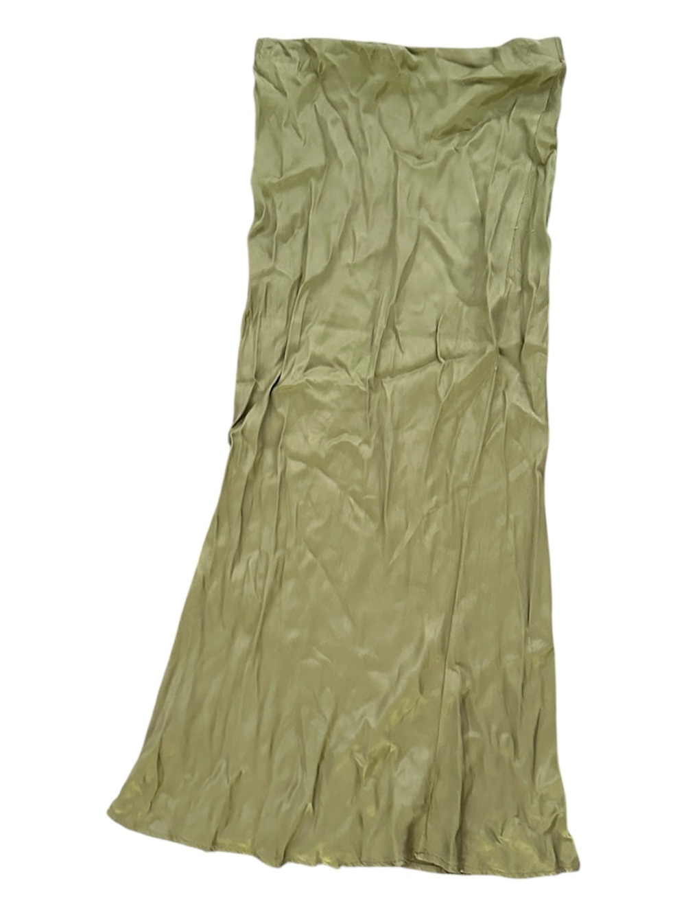 Zara Olive Satin Skirt